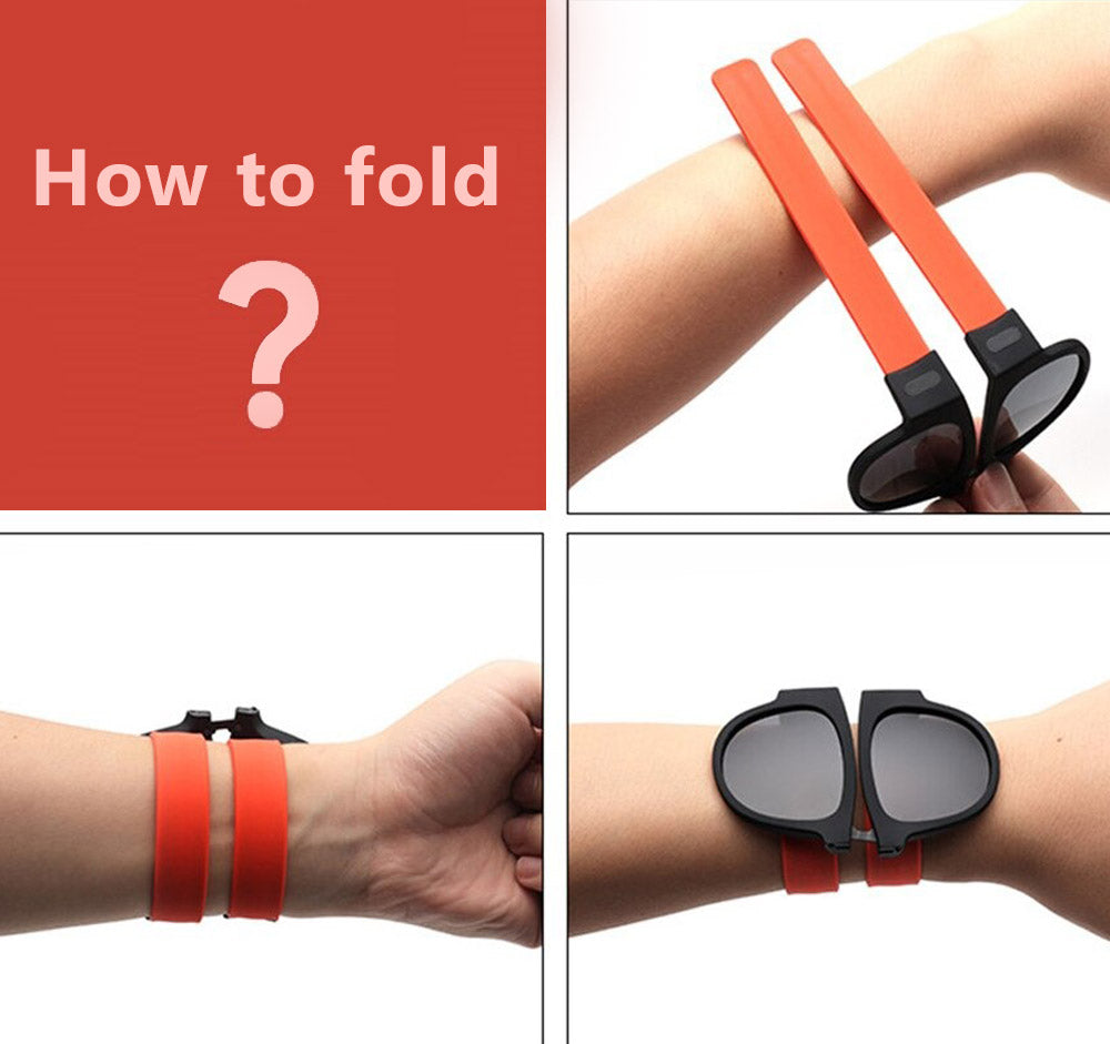 Zwarte flexibele unisex zonnebril. UV-beschermend, comfortabel & wikkelbaar om de pols. Stijlvol & gepolariseerd.