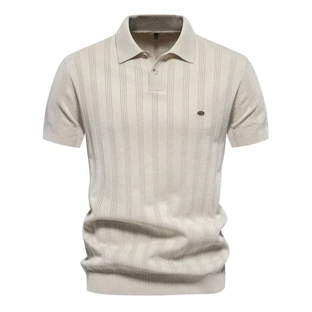 Modern heren polo shirt met korte mouwen, reverskraag en ademende stof, ideaal voor casual zomerkleding en dagelijks gebruik.