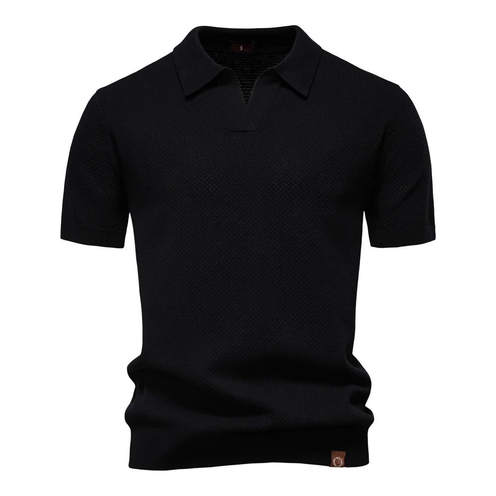 Luchtig heren polo shirt, perfect voor de zomer; combineert comfort met een smart-casual stijl.