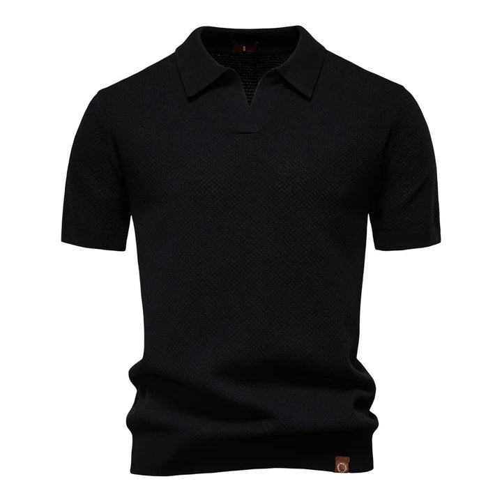 Luchtig heren polo shirt, perfect voor de zomer; combineert comfort met een smart-casual stijl.