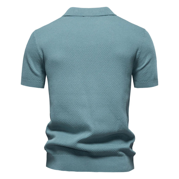 Comfortabel en ademend heren polo shirt met open kraag, ideaal voor casual zomerse outfits.