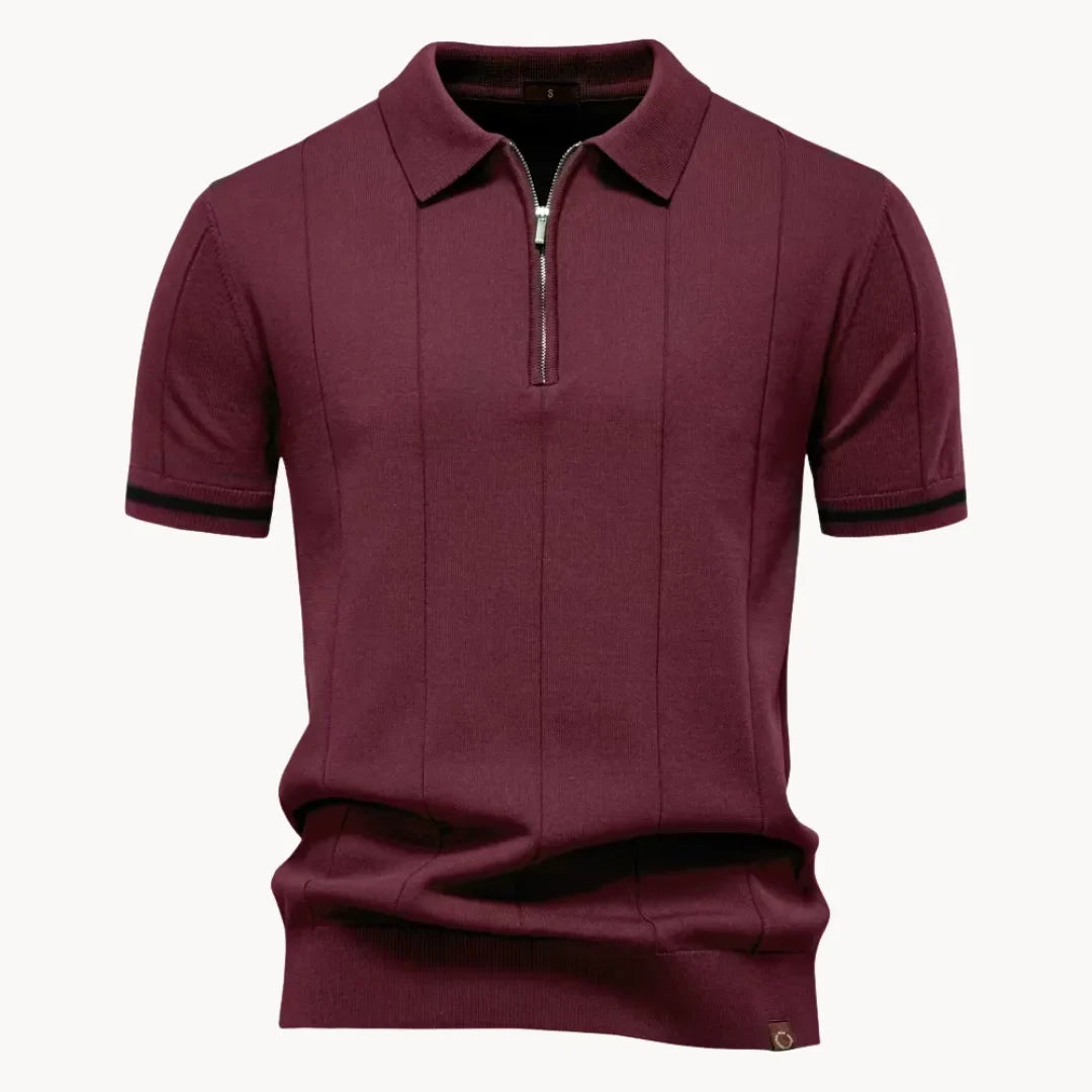 Comfortabele heren polo met regular fit, korte rits en klassieke kraag; ideaal voor dagelijks gebruik.