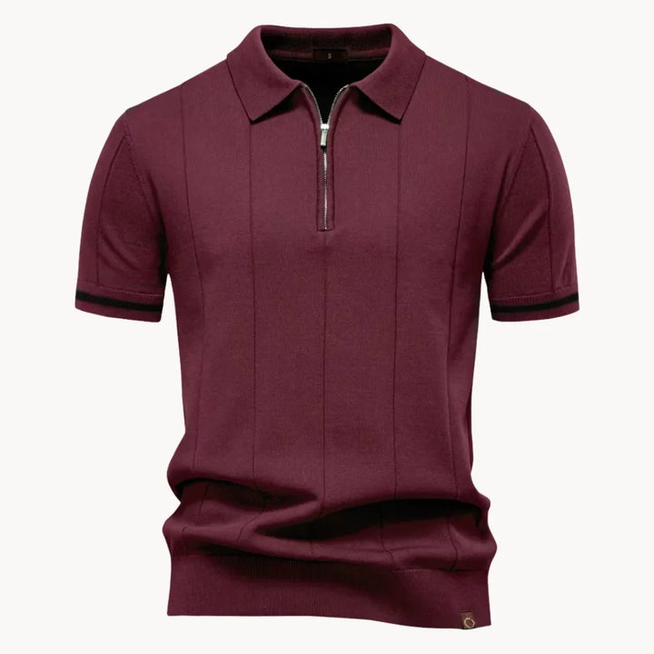 Comfortabele heren polo met regular fit, korte rits en klassieke kraag; ideaal voor dagelijks gebruik.