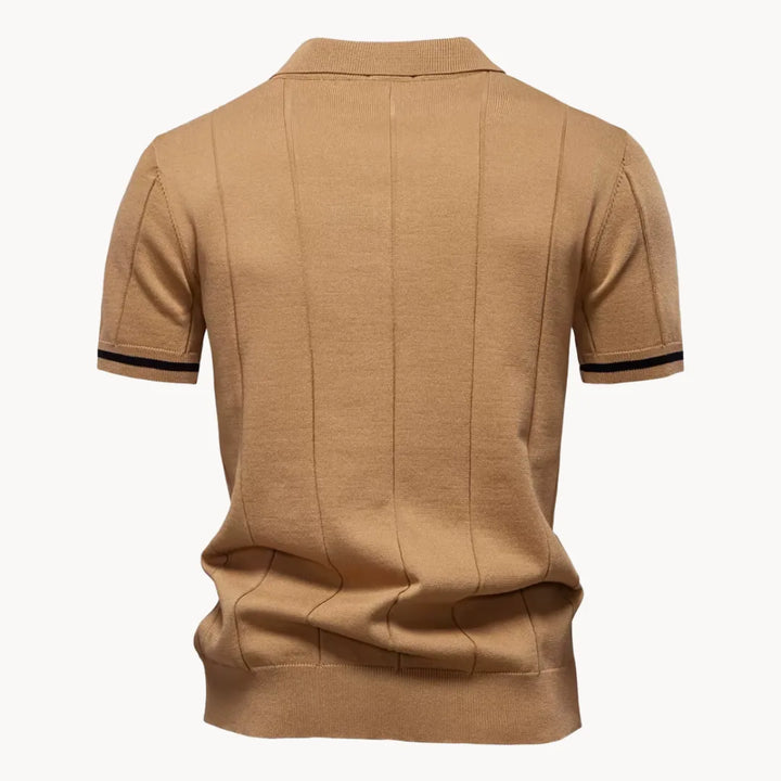 Stijlvolle heren polo met comfortabele regular fit, korte rits en klassieke kraag voor de zomer.