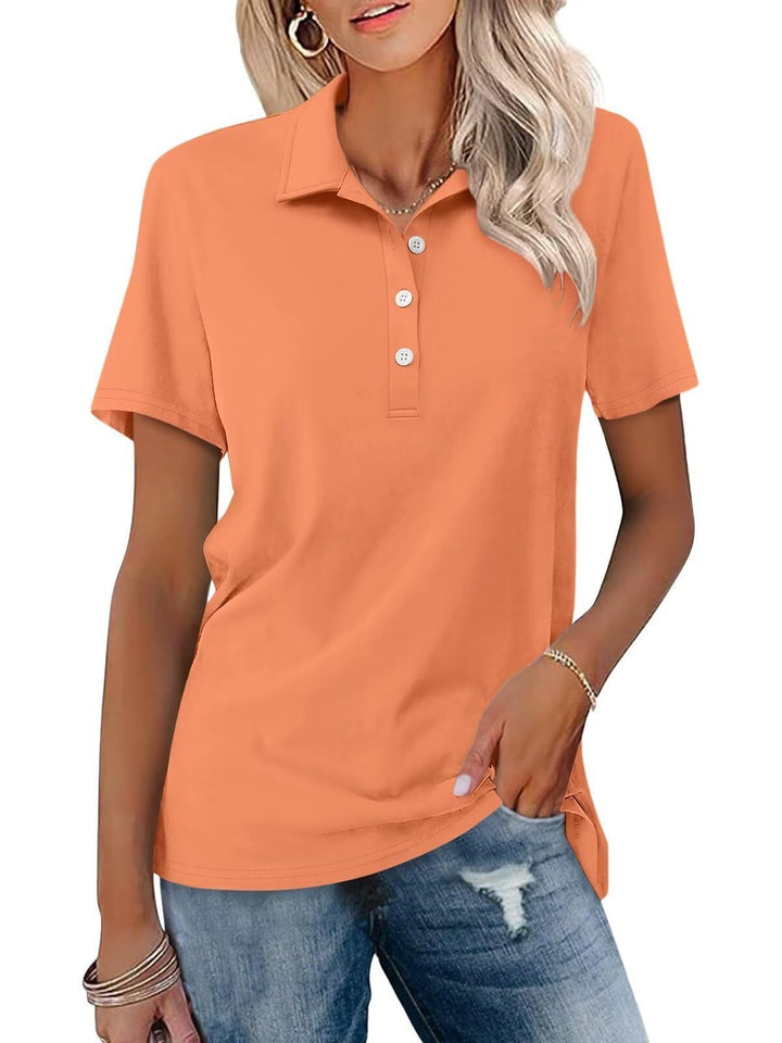Dames poloshirt op hanger; klaar om te dragen, klassiek, comfortabel en veelzijdig.