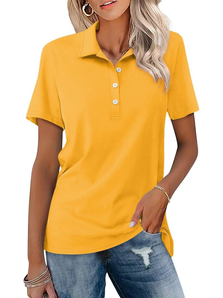 Kwalitatief dames poloshirt, comfortabele top met korte mouwen; duurzaam en stijlvol.