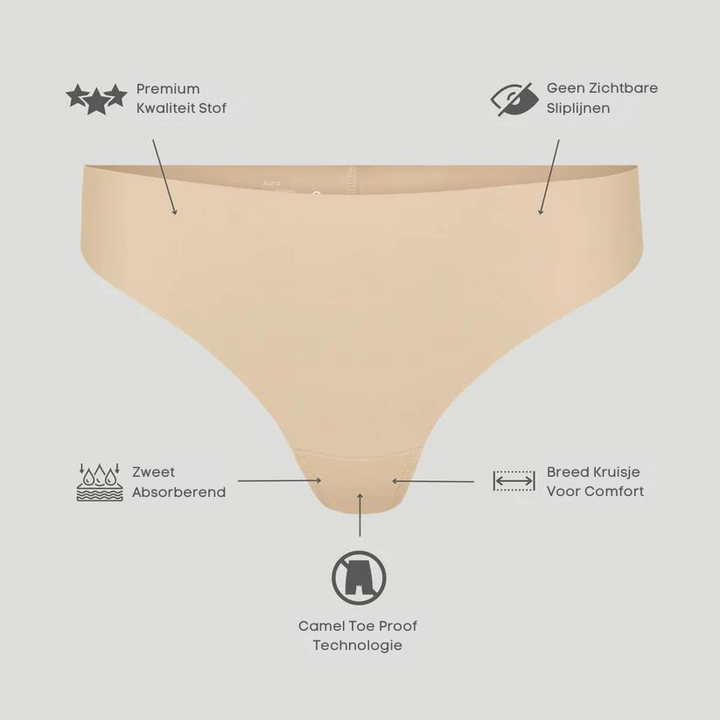 Dames onzichtbare camel toe string; comfortabele naadloze lingerie voor zelfvertrouwen onder elke outfit.