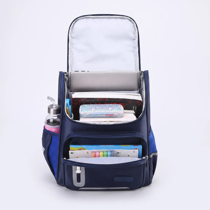 Weerbestendige Oxford schooltas voor kinderen, duurzaam en ruim, perfect voor basisschool leerlingen.