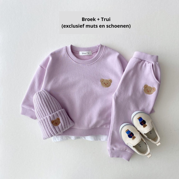 Comfortabele babykleding set voor peuters; zacht en praktisch voor dagelijks gebruik.