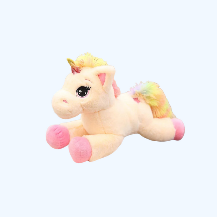 Zachte 80 cm regenboog eenhoorn knuffel, pluche speelgoed voor kinderen. Ideaal als cadeau of kinderkamer decoratie.