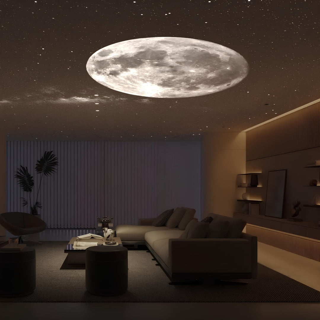 Elegante CosmoLamp sterrenprojector met strak design; moderne sfeerlamp voor elk interieur.