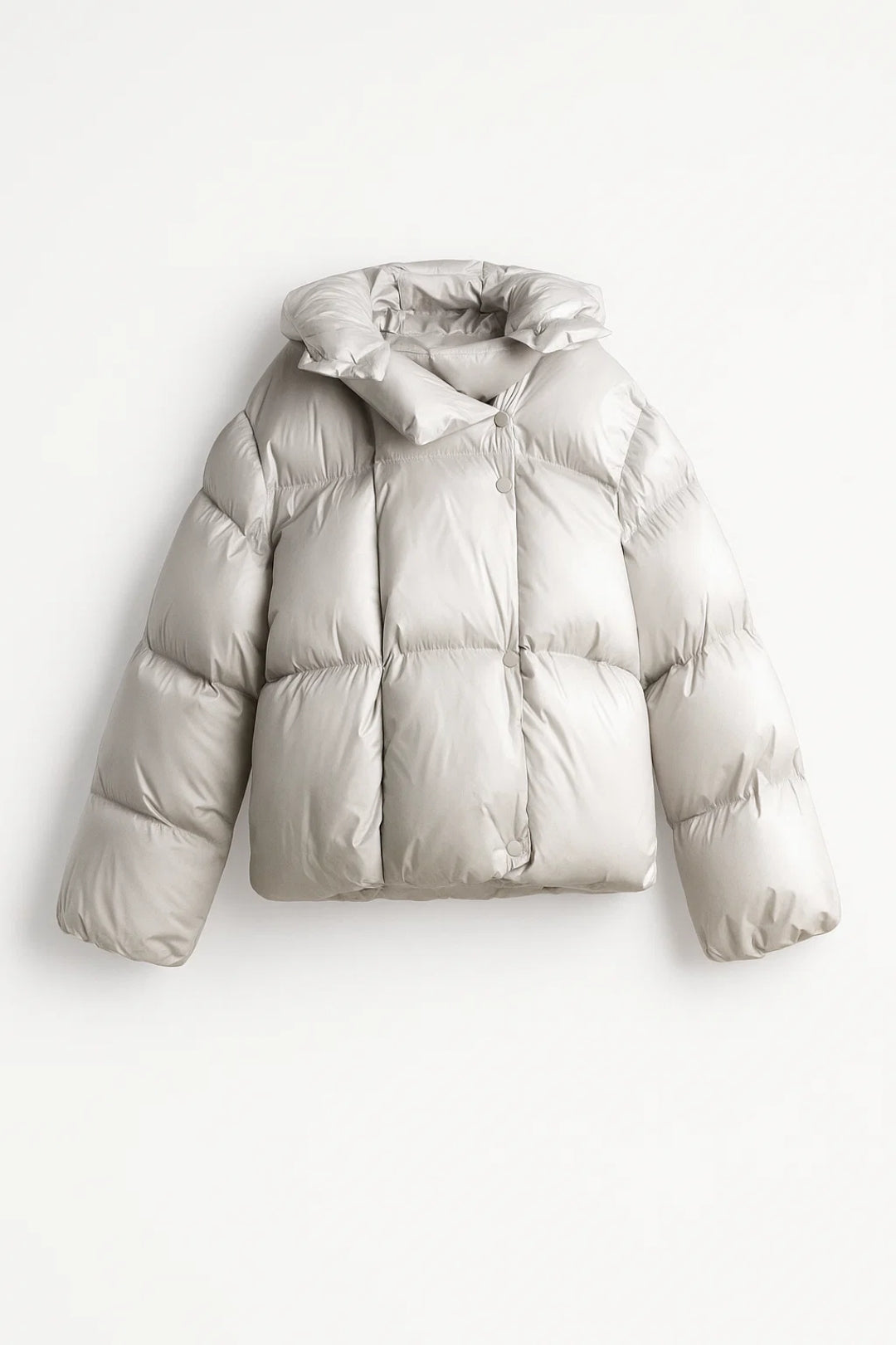 Trendy volumineus dames pufferjack, perfect voor de winter. Warm en stijlvol, ideaal voor een casual look.