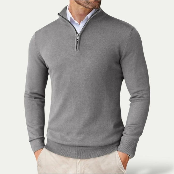 Veelzijdige heren Owen halve rits trui; geschikt voor werk, vrije tijd en een stijlvolle casual look.