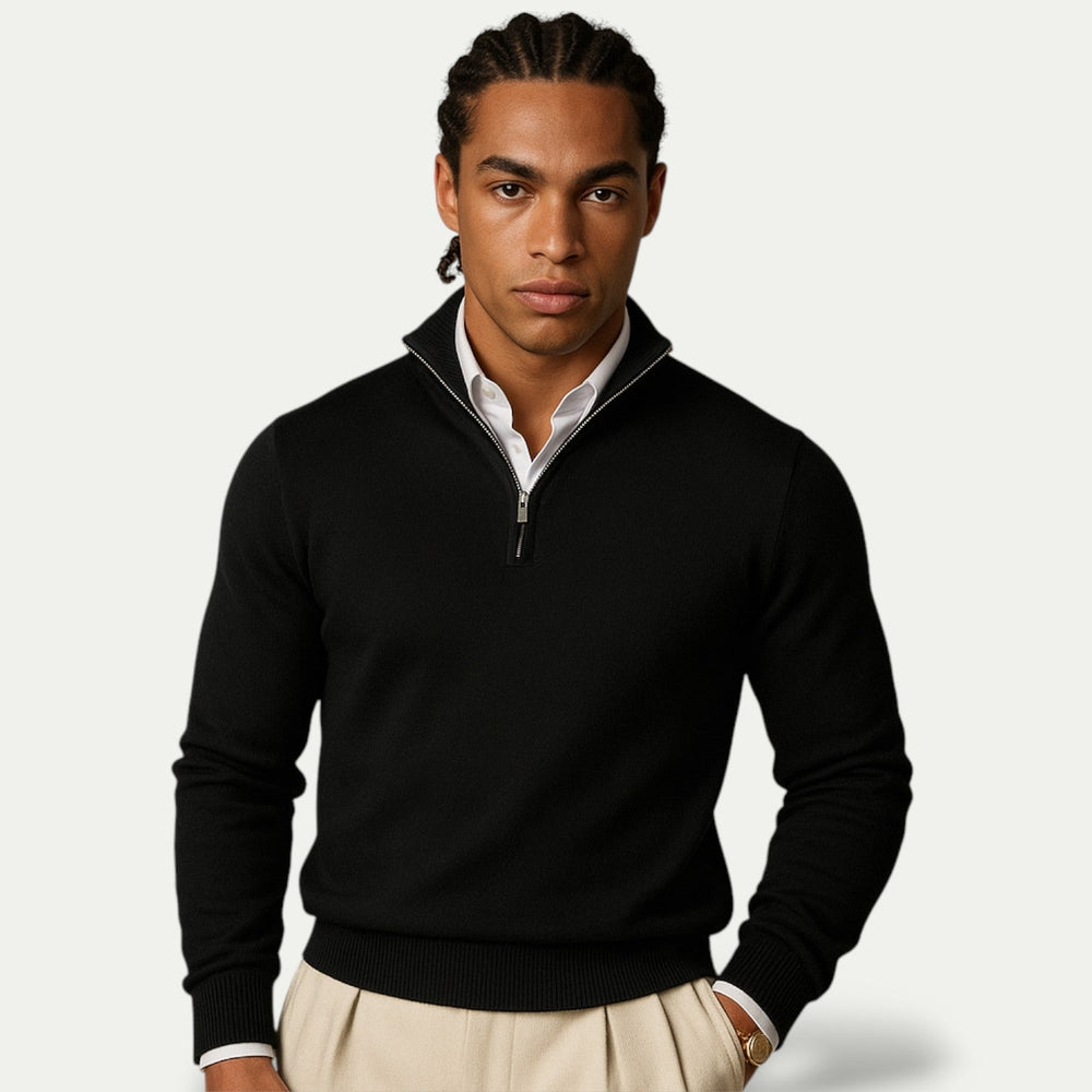 Modieuze heren trui met halve rits, perfecte Owen pullover voor een veelzijdige casual look.