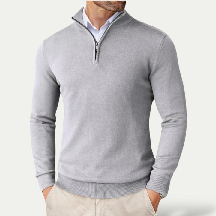 Comfortabele heren halve rits pullover Owen; warm en ideaal voor dagelijkse kleding.