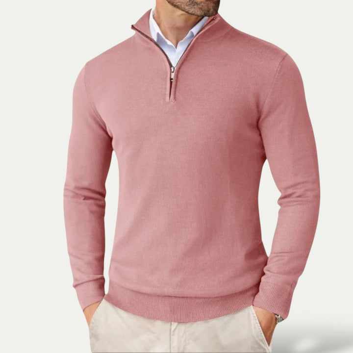 Warme heren Owen halve rits trui; perfecte pullover voor koudere dagen en een casual outfit.
