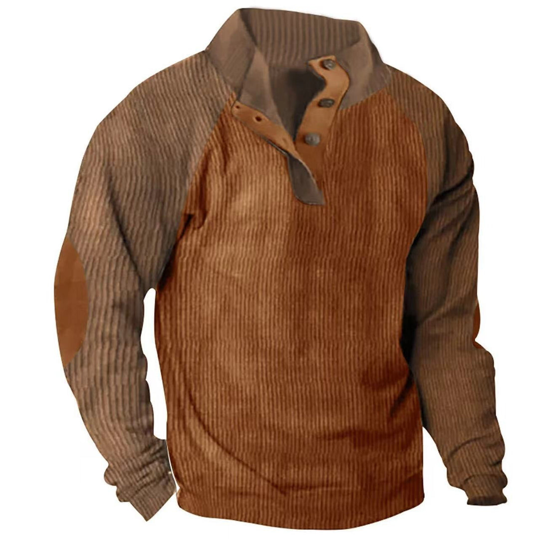Casual heren trui Zac met unieke raglanmouwen en knoopkraag. Slim fit design, comfortabel en modieus.