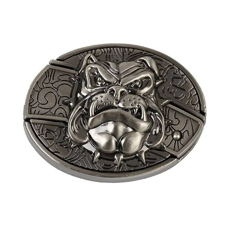 Coole heren punkriem met metalen gesp en ingenieus verborgen mes.