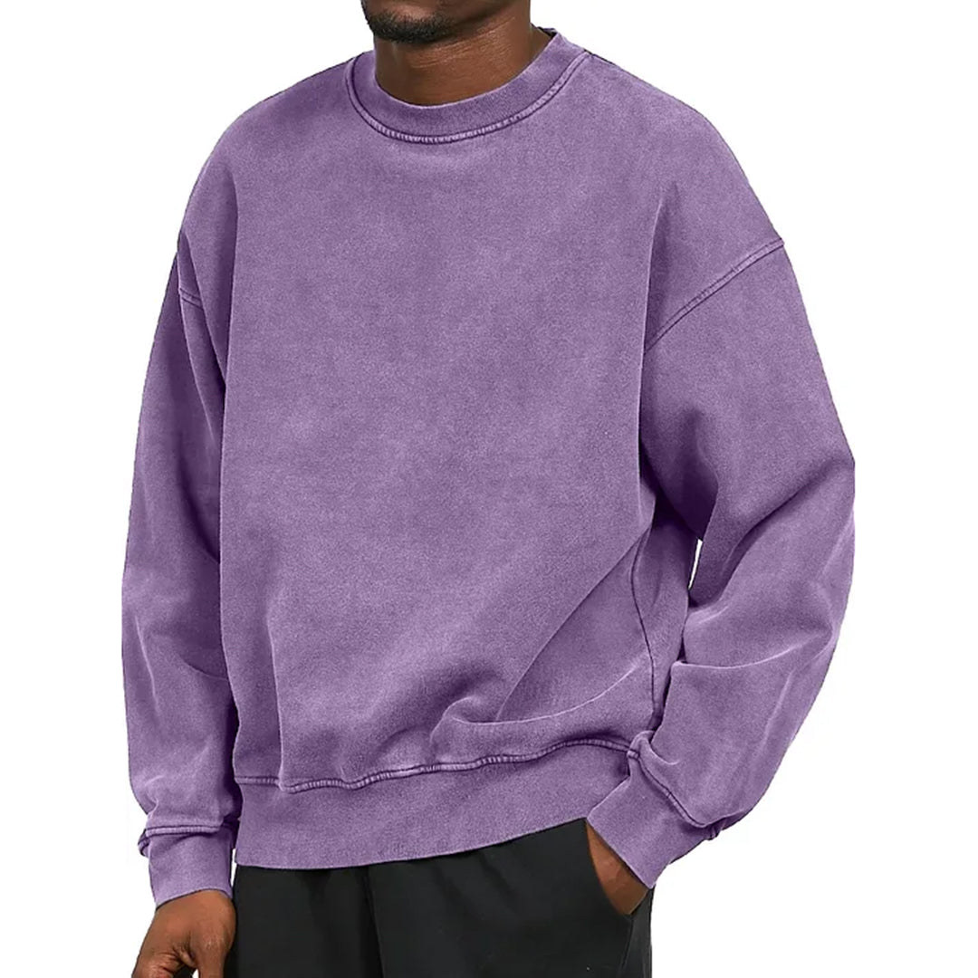 Modieuze heren washed sweater, perfecte keuze voor een relaxte, eigentijdse look.