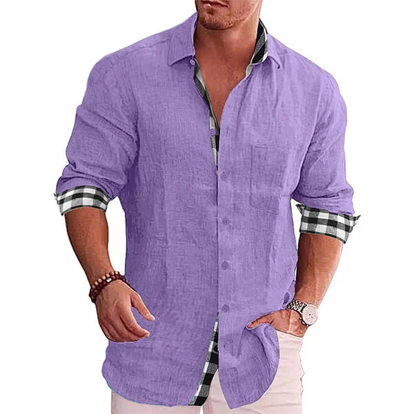 Wit heren overhemd lange mouw. Stijlvolle basis voor zowel casual als chique outfits. Comfortabele mode.