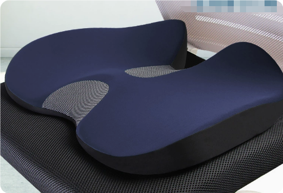 Zitkussen voor bureaustoel, verlicht rugpijn en bevordert ergonomisch zitten.