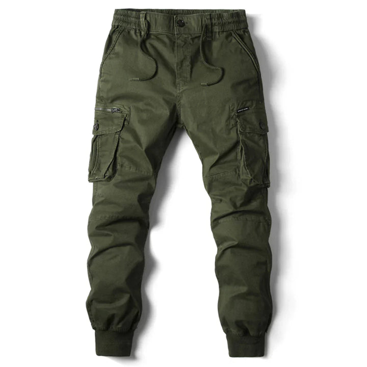 Functionele heren cargo broek met ruime zijzakken, perfect voor jouw essentials. Comfortabele pasvorm, robuuste stof.