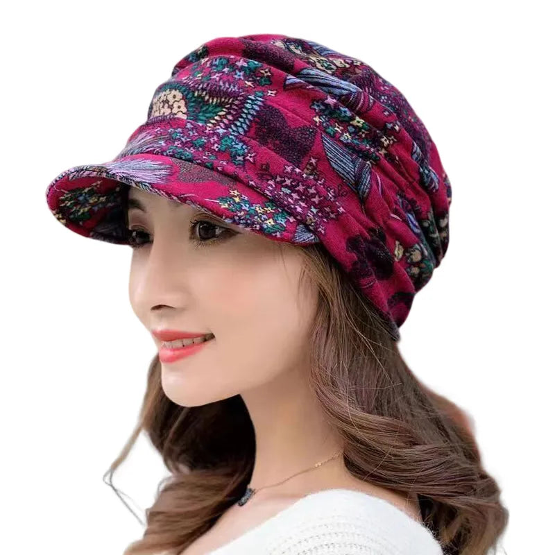 Stijlvolle dames winterpet van polyester, warm en comfortabel. Ideaal voor koude dagen.