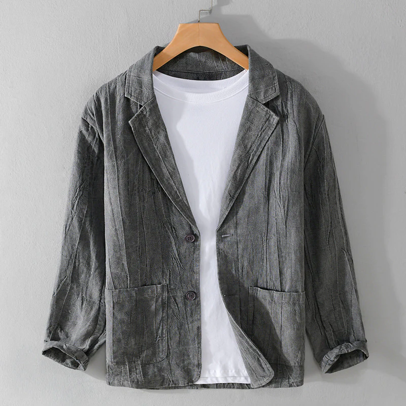 Chique luchtige heren jasje voor zomer en lente. Biedt comfort en een ontspannen, stijlvolle uitstraling.