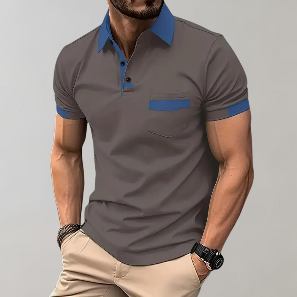 Klassieke Hoymans heren polo, groen poloshirt voor een frisse zomerse look.