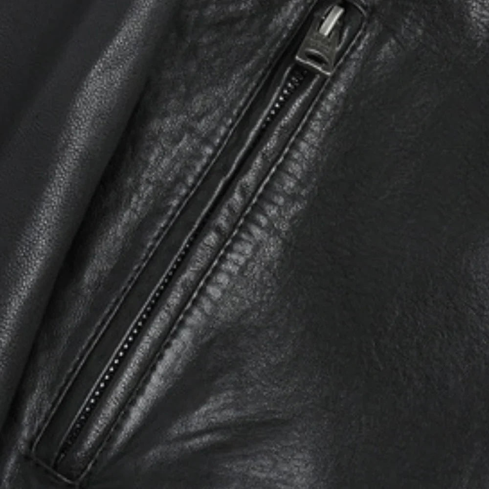 Duurzaam Hoymans heren PU leren motorjack, comfortabel en weerbestendig, ideale winterjas en stijlvolle streetwear.