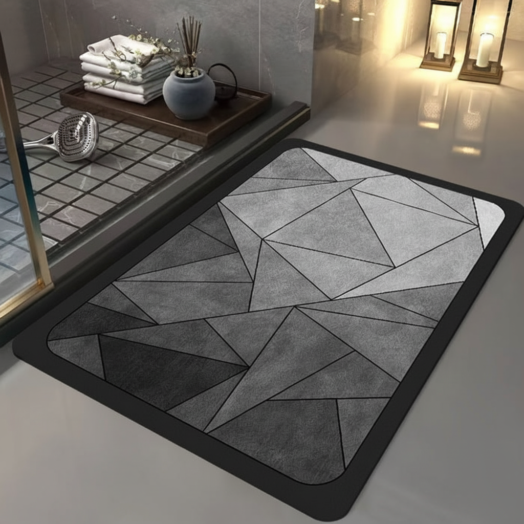 Sneldrogende antislip badmat voor de badkamer, comfortabel en veilig voor je voeten.