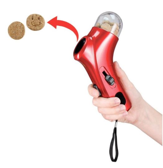Huisdier snack launcher vult gemakkelijk met koekjes voor interactieve training en vermaak van je hond.
