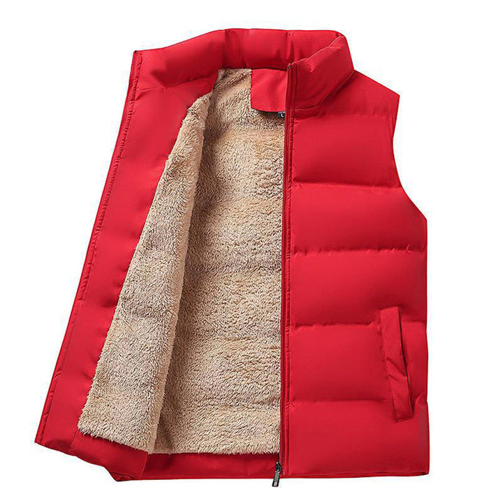 Extra warme heren bodywarmer met isolerend bont. Stijlvol lichtgewicht vest, ideaal voor wintermode.