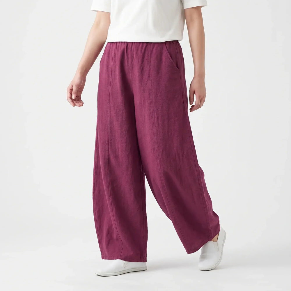 Trendy dames barrelbroek met wijde pijpen en losse pasvorm, voor een casual en comfortabele look.