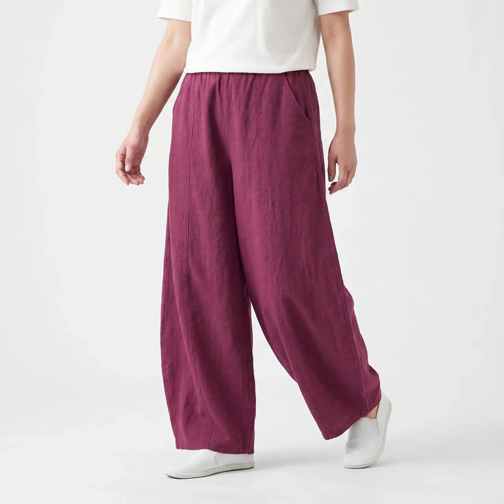 Trendy dames barrelbroek met wijde pijpen en losse pasvorm, voor een casual en comfortabele look.