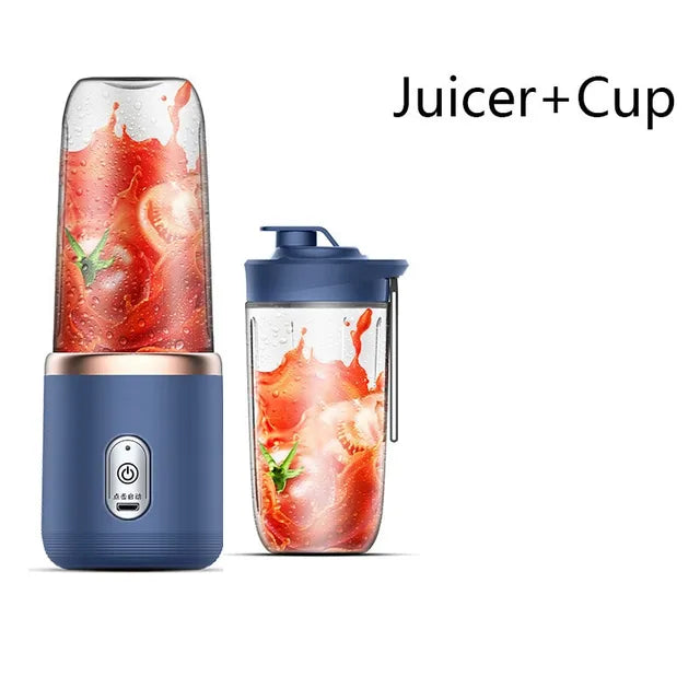 Roze elektrische fruitpers, compact en krachtig voor verse dranken.