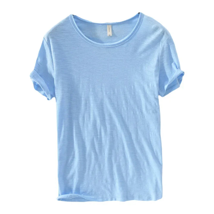 Heren bovenkleding T-shirt, slim-fit, met ruwe rand voor een edgy, retro uitstraling.