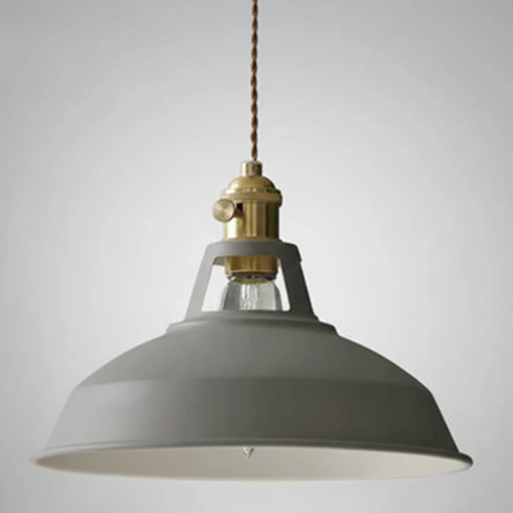 Metalen retro hanglamp in industriële stijl, perfect als eettafellamp voor modern interieur.