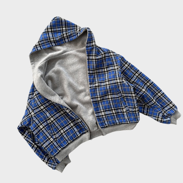 Rode omkeerbare oversized heren hoodie "Josh", ideaal voor een stoere streetwear look met capuchon.