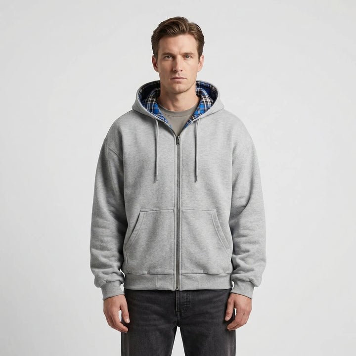 Comfortabele oversized heren hoodie Josh, omkeerbaar sweatshirt voor een relaxte en trendy streetwear look.