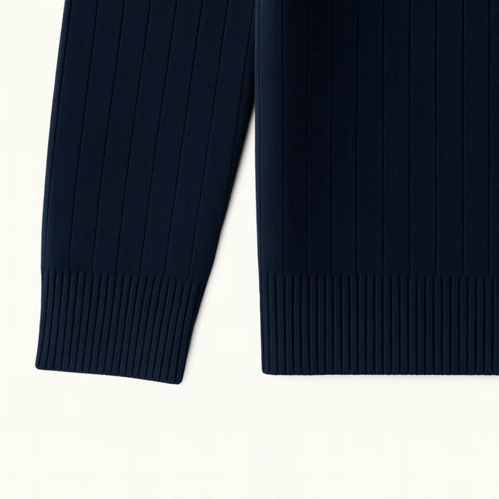 Veelzijdige heren trui met halve rits en opstaande kraag; comfortabele basic kleding voor elke man.
