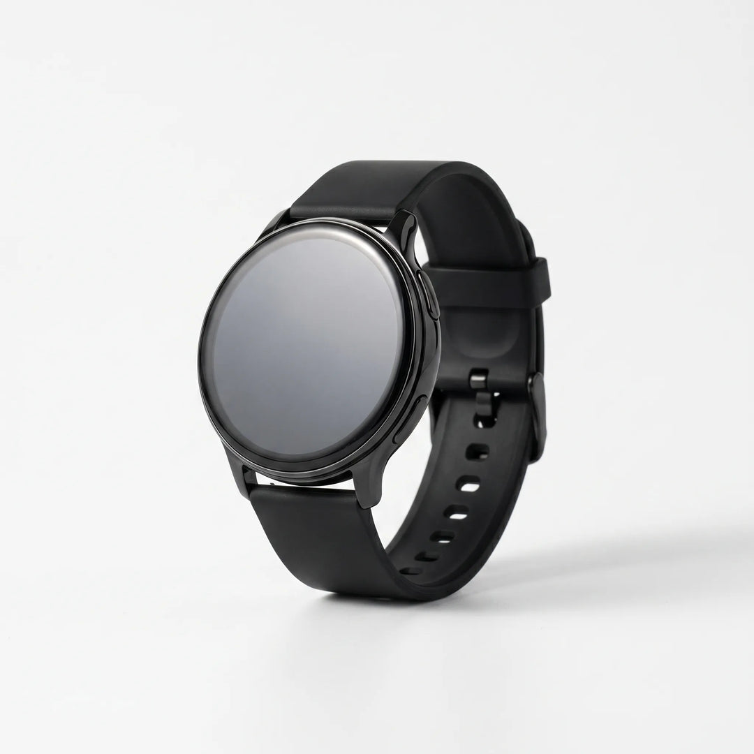 Unisex fitness tracker smartwatch met rond digitaal scherm, ideaal voor activiteit en sport.