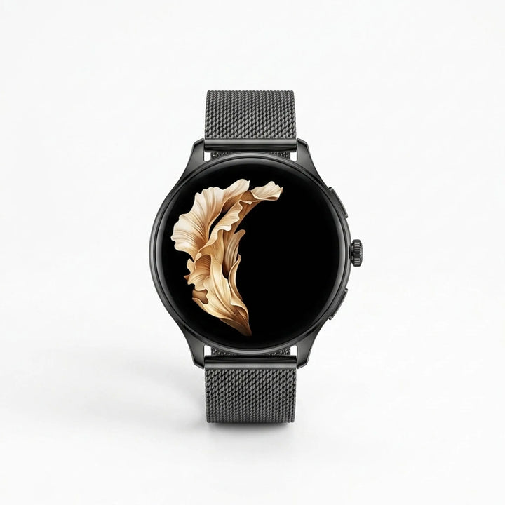 Multifunctionele ronde digitale smartwatch, unisex. Geschikt als fitness tracker en voor oproepen.