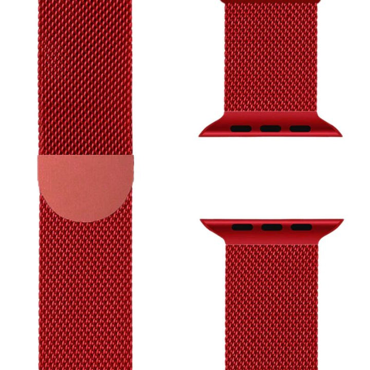 SteelFlex Milanese Apple Watch bandje, RVS, luxe uitstraling met praktische magnetische sluiting.