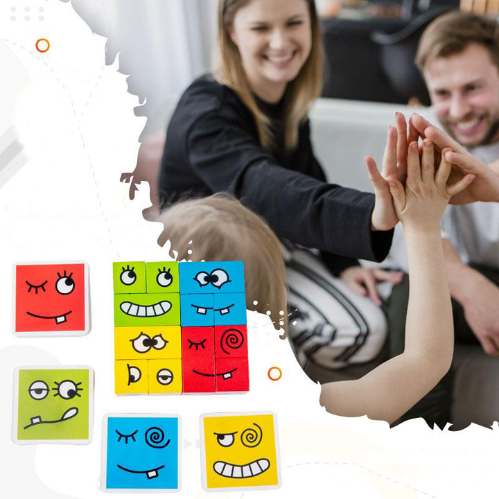 EmojiGame familiespel, vrolijk bordspel voor kinderen en volwassenen; urenlang gezinsplezier en entertainment.