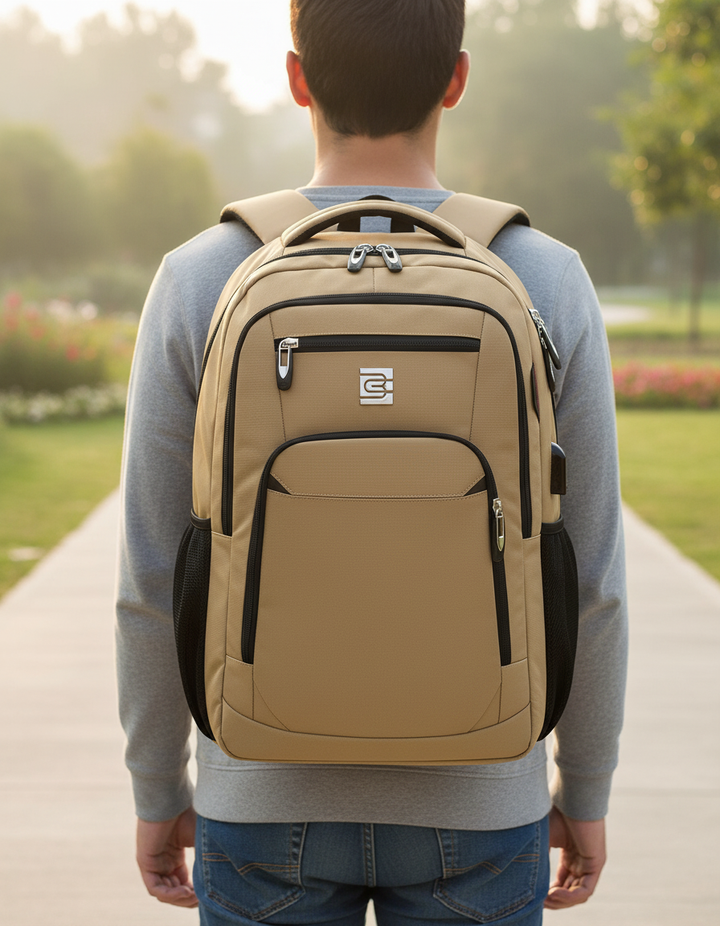 Moderne anti-diefstal laptoprugzak (tot 15,6 inch) SecureBag, strak design voor dagelijks gebruik.