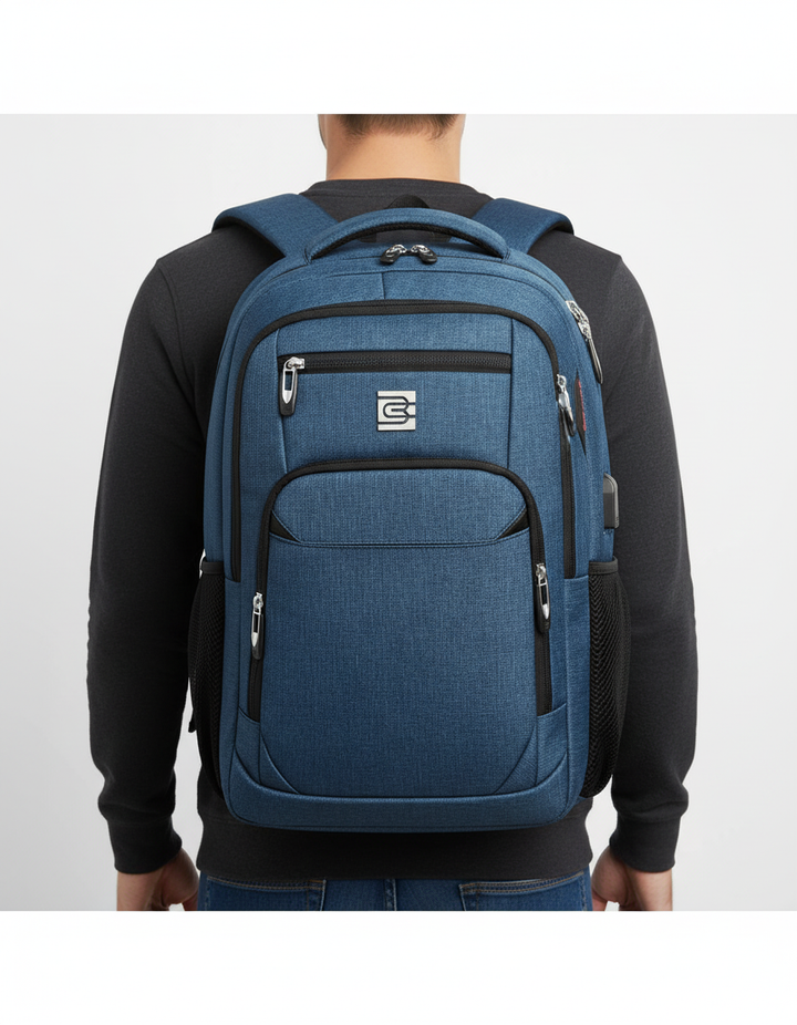 Comfortabele schouderbanden en ademende rug van de SecureBag unisex anti-diefstal rugzak.