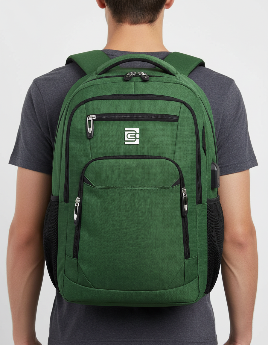 Georganiseerde interne compartimenten van de SecureBag anti-diefstal rugzak, ideaal voor kantoor/reizen.