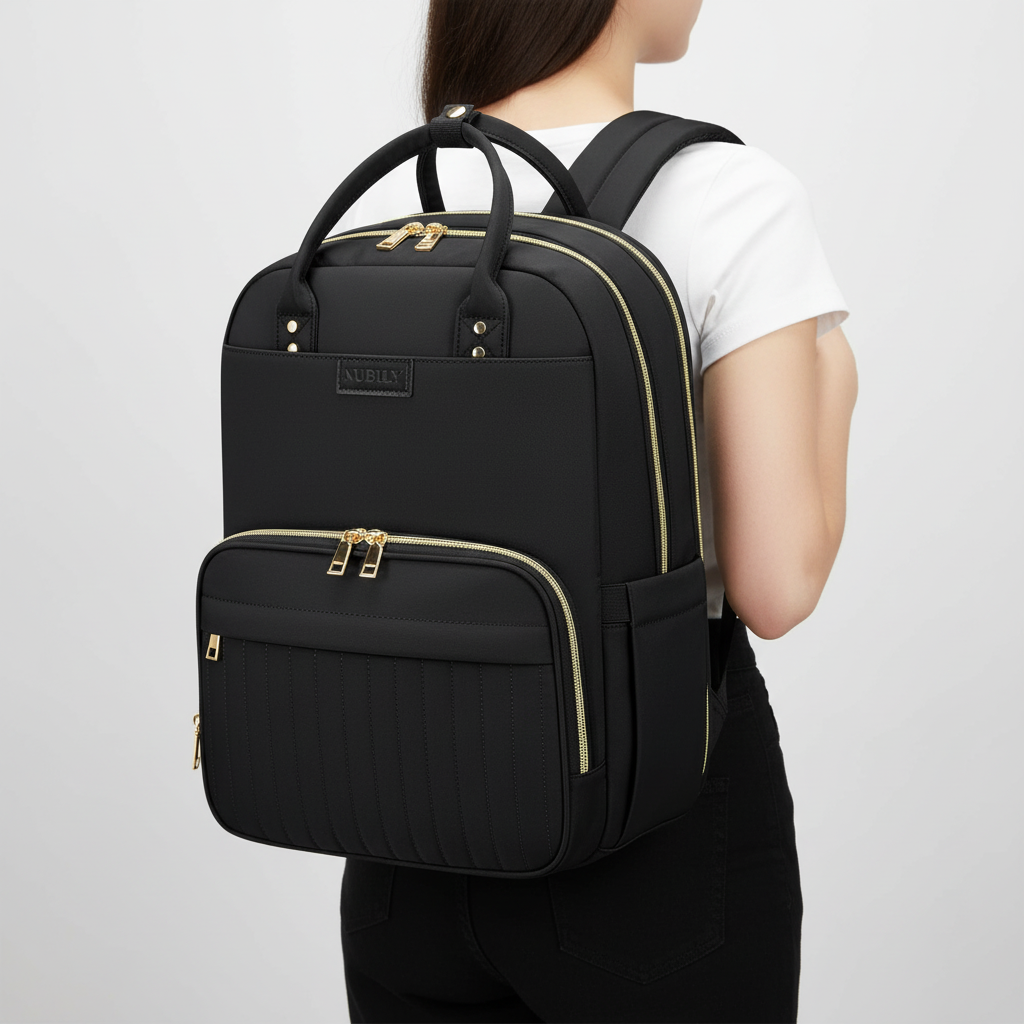 Stevige waterdichte rugzak met apart laptopvak; perfect voor veilig transport van je spullen.