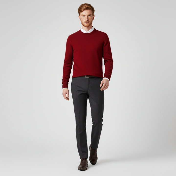 Heren crew neck trui Charles, een stijlvolle pullover voor de winter.